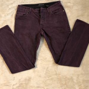 Johnson Varvatos Plum Colored Pants Bowery 32x32